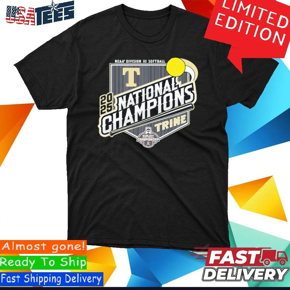 Official Trine University Softball 2025 DIII National Champions T-Shirt