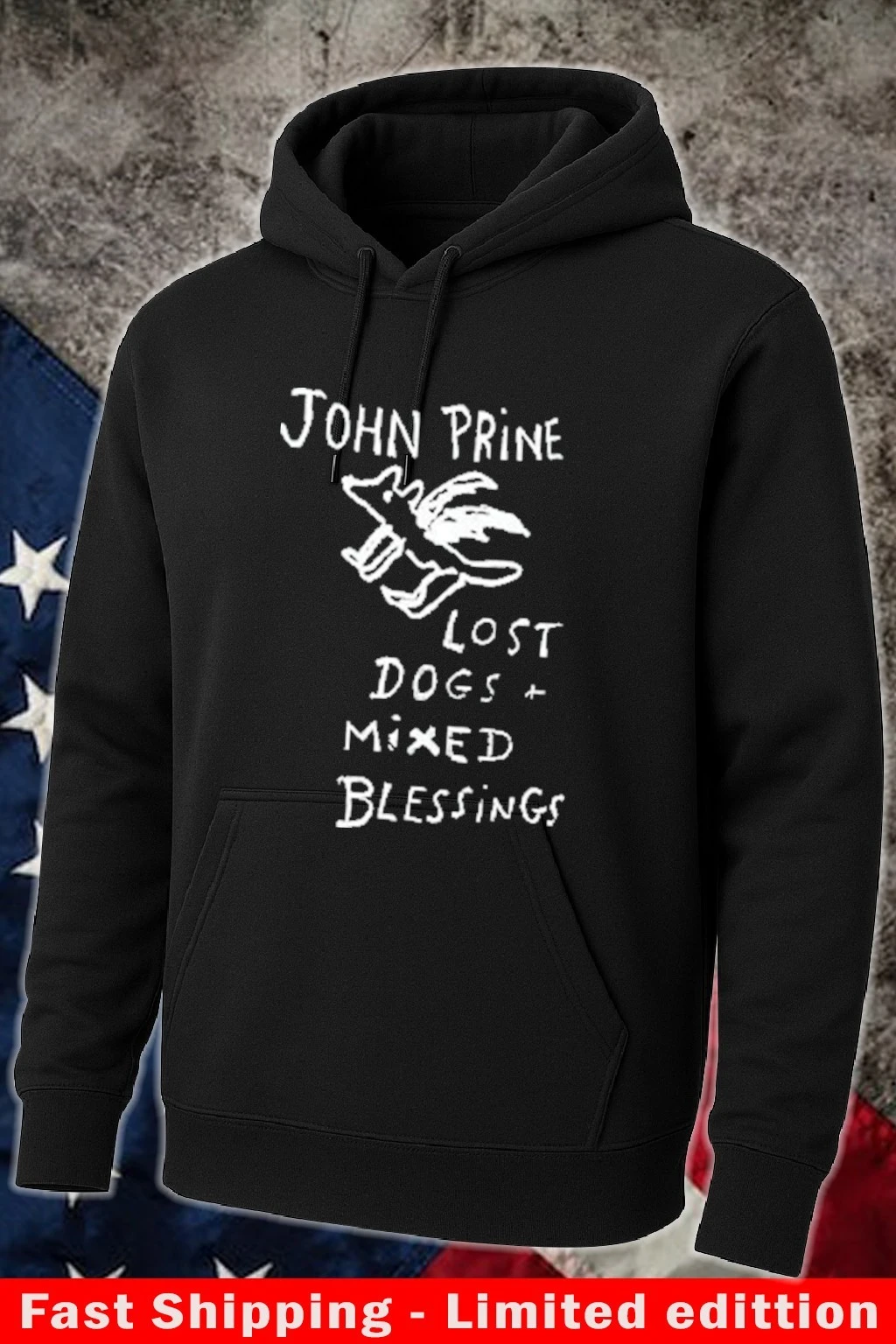 Official John Prine Lost Dogs Mixed Blessing Hoodie