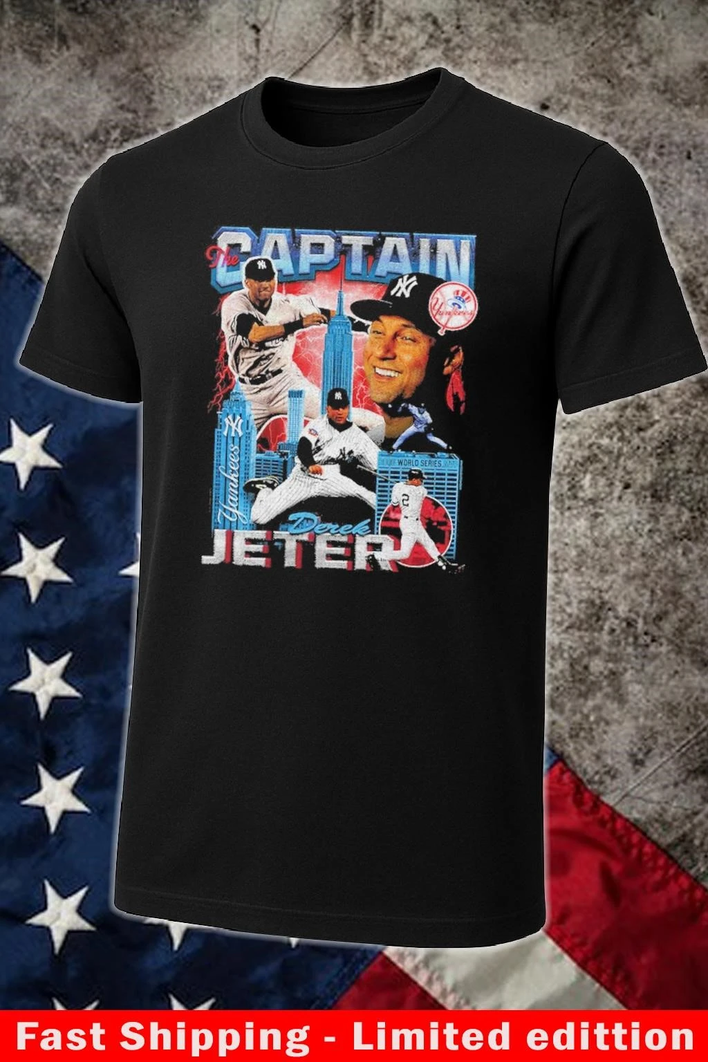 Official MVP Captain Derek Jeter New York Yankees 2000 World Series T-Shirt
