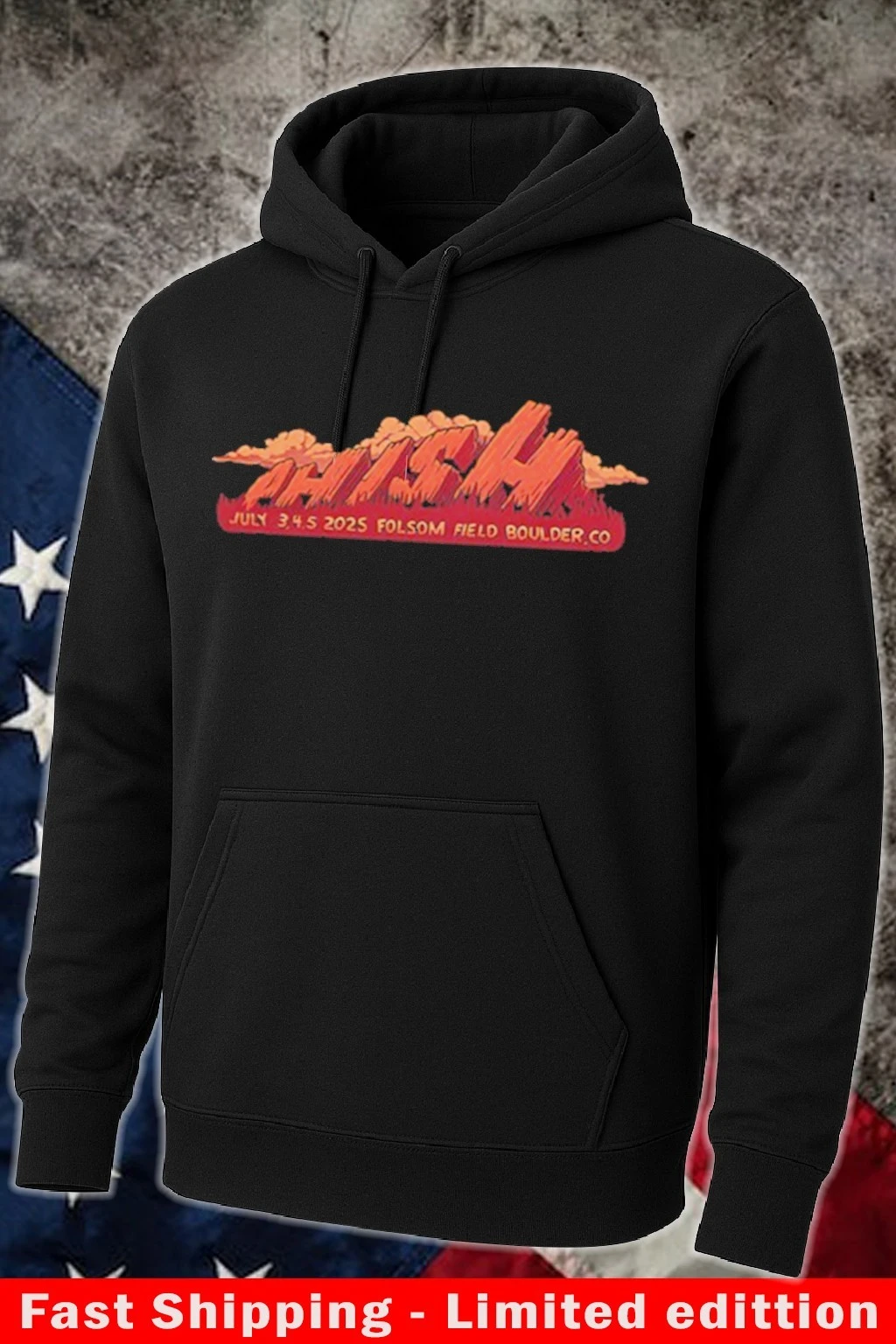Official Phish July 5 2025 Boulder CO Hoodie