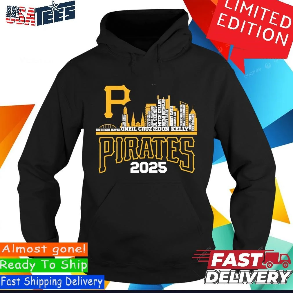 Official Pittsburgh Pirates Skyline Players Name 2025 Hoodie