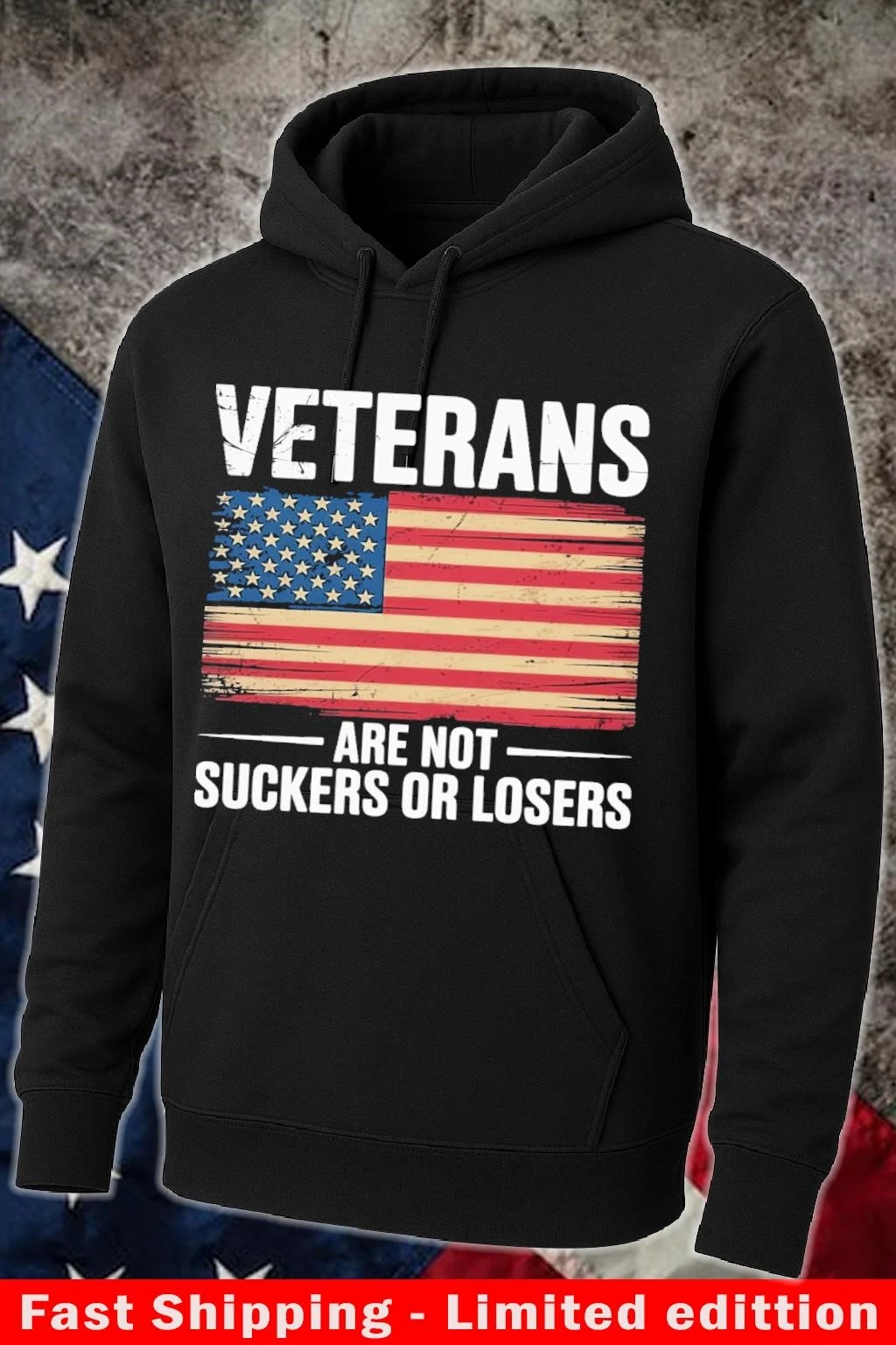 Official Veterans Are Not Suckers Or Losers Biden 2025 ANTI TRUMP Hoodie