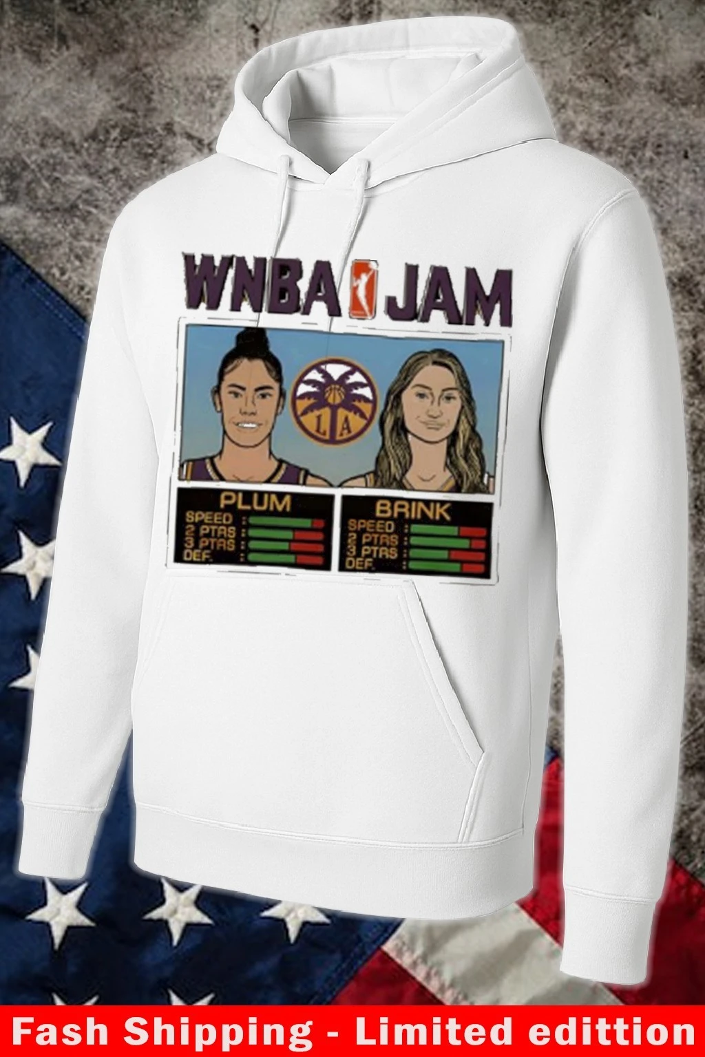 Official Wnba Jam Sparks Plum And Brink Hoodie