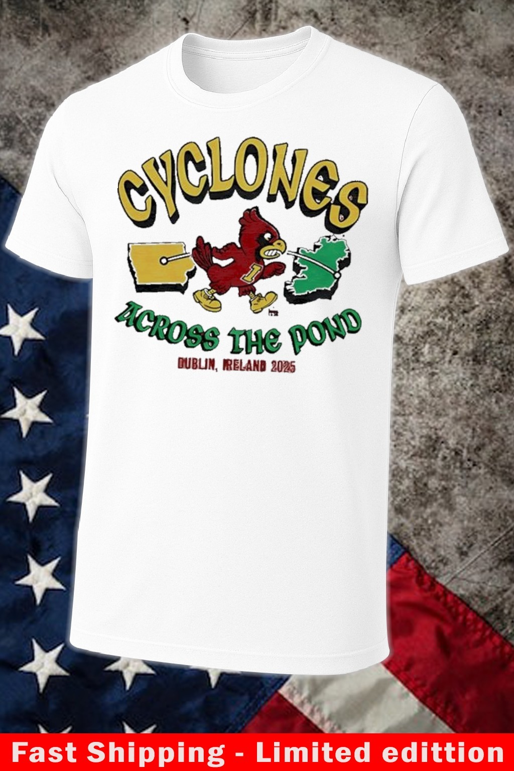 Official ISU Cyclones Ireland Game 2025 Shirt