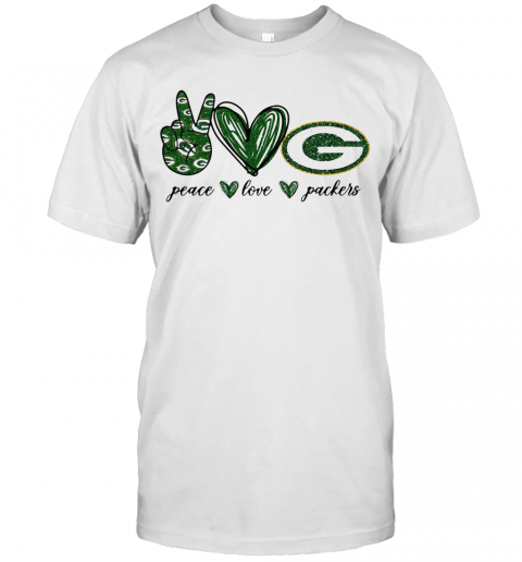 Peace Love Green Bay Packers Logo T-Shirt, hoodie, sweater and long sleeve