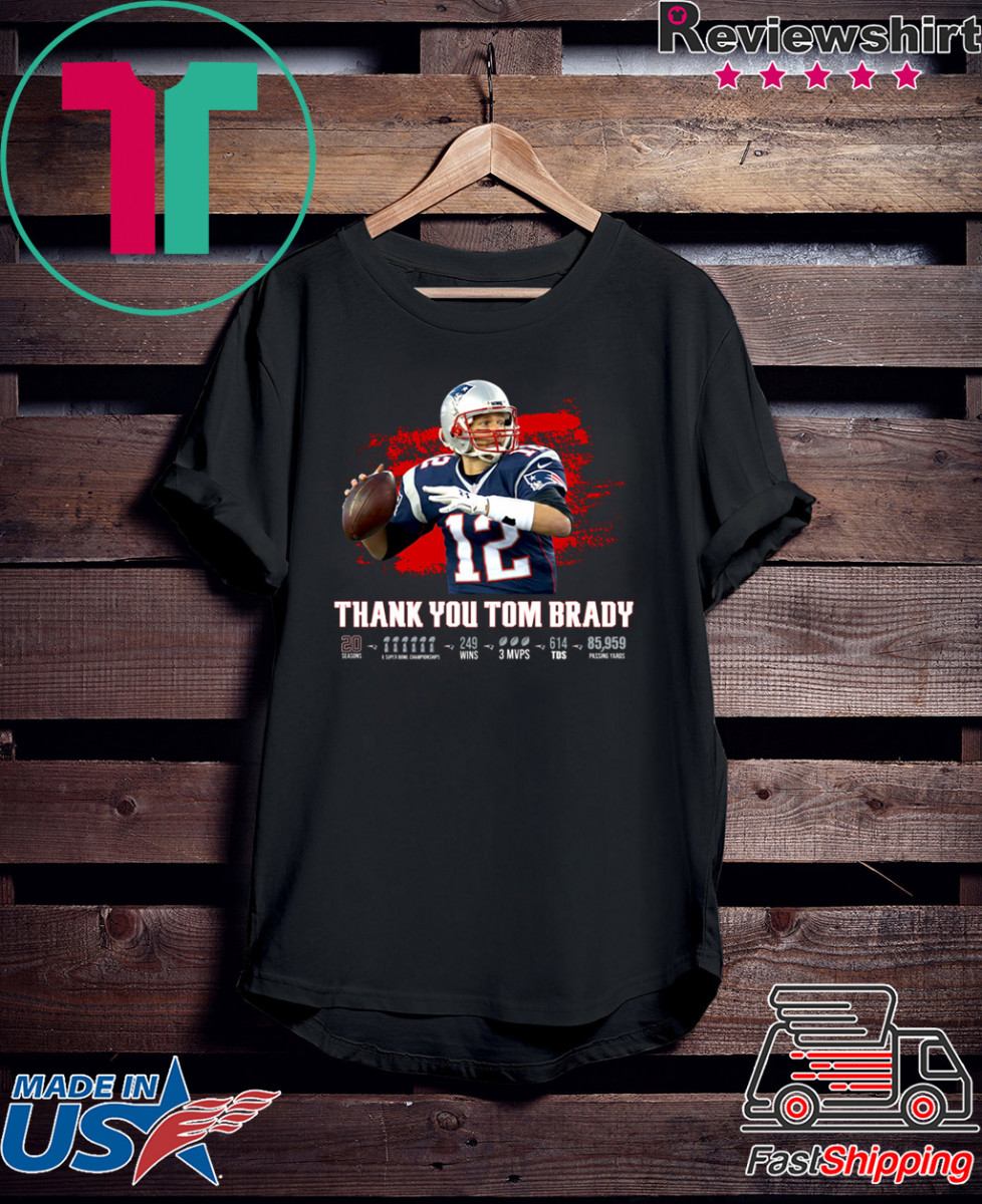 Tom Brady GOAT Thank You For The Memories T-Shirt - Ink In Action