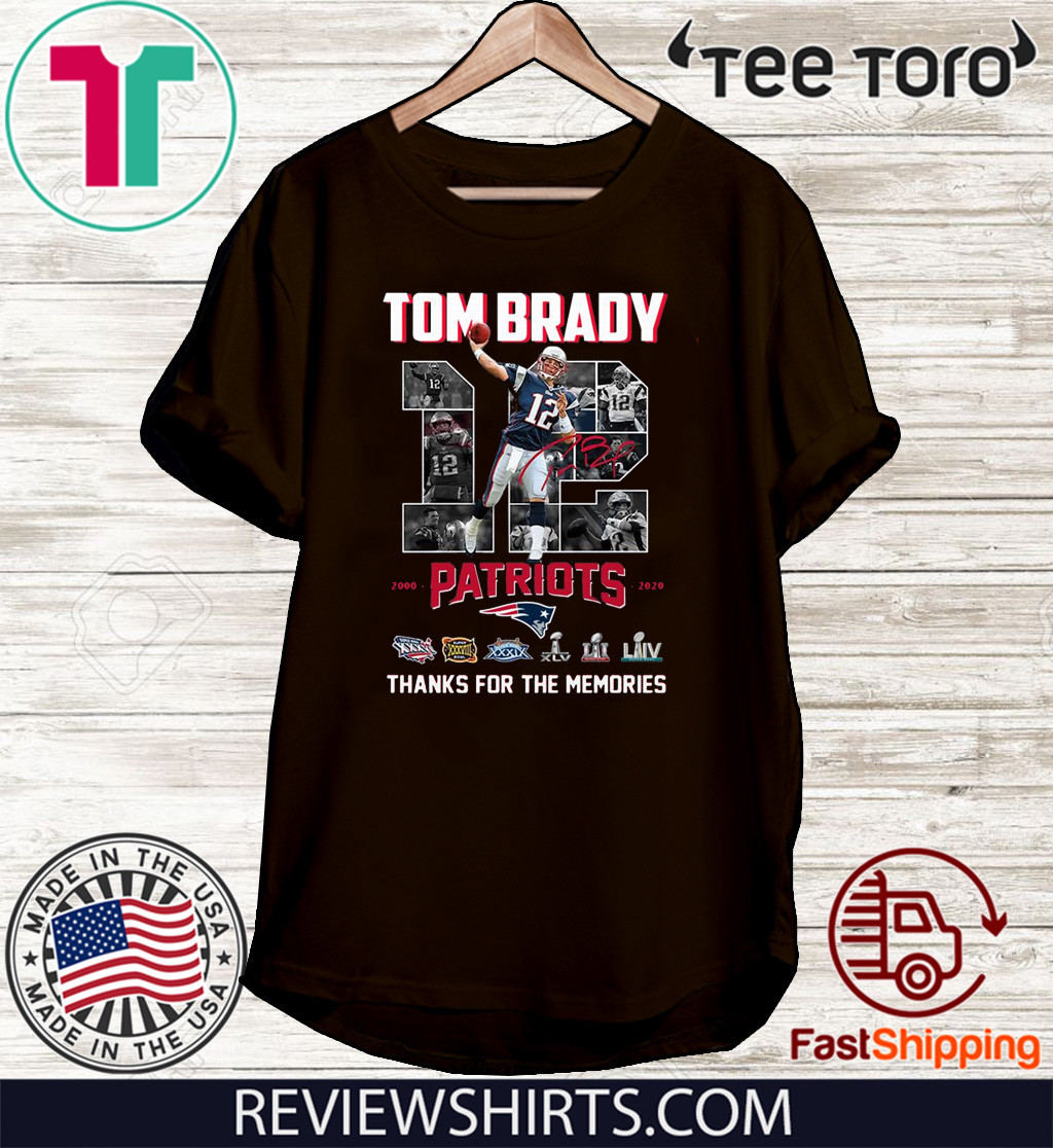 Tom Brady thank you for the memories Shirts, hoodie, sweater and long sleeve