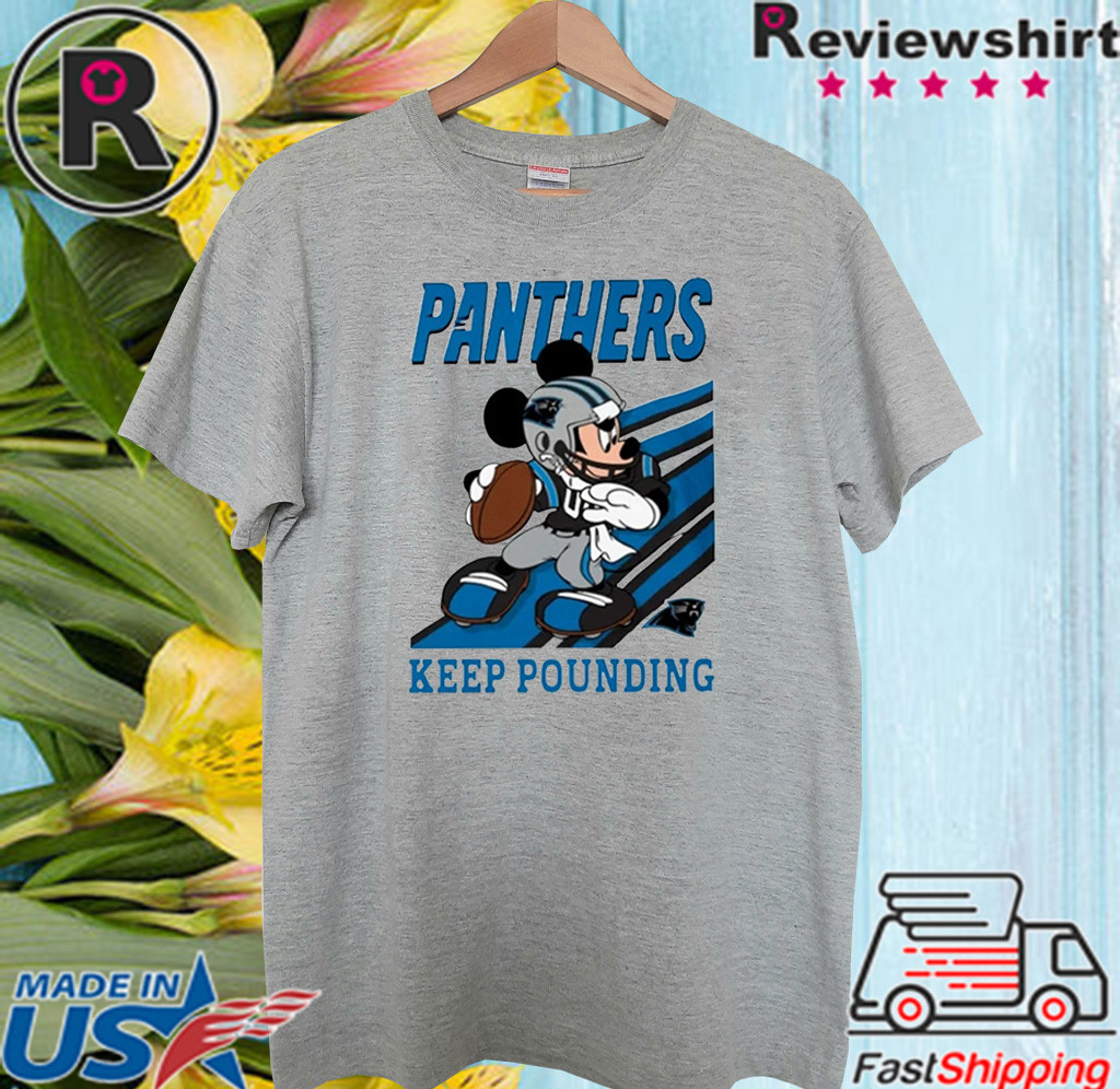 Mickey Mouse Carolina Panthers Keep Pounding T-Shirt - Kingteeshop