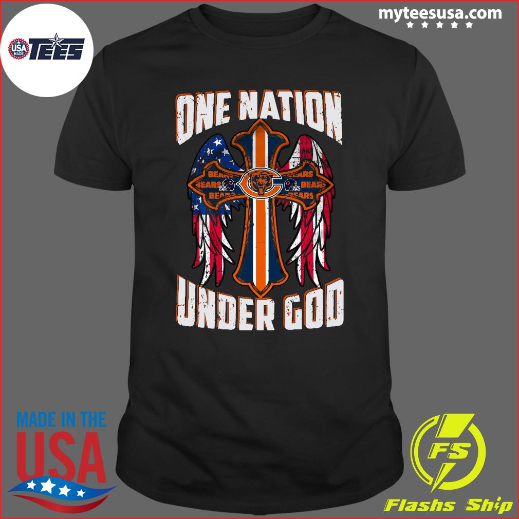 Chicago Bears One Nation Under God Cross Shirt, hoodie, sweater and long  sleeve